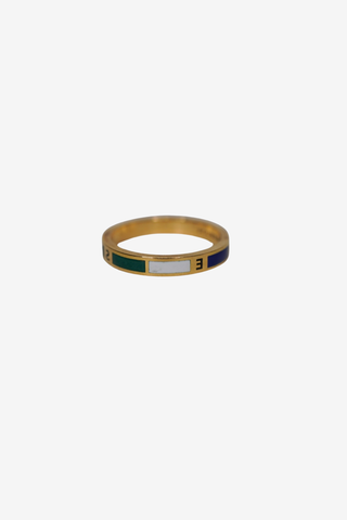 FoundeRae 18K Enamel Internal Compass Ring