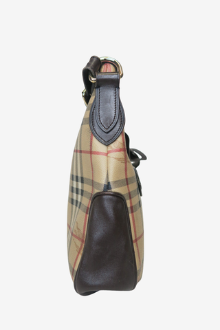 Burberry Haymarket Check Buckle Shoulder Bag - Designer Handbags at The Find Luxury Resale - Vancouver, Canada