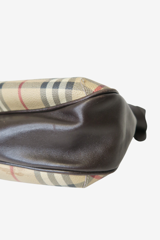 Burberry Haymarket Check Buckle Shoulder Bag - Designer Handbags at The Find Luxury Resale - Vancouver, Canada