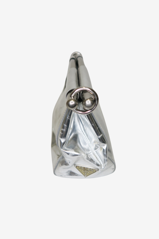 Prada Spazzolato Metallic Clutch - Designer Handbags at The Find Luxury Resale - Vancouver, Canada