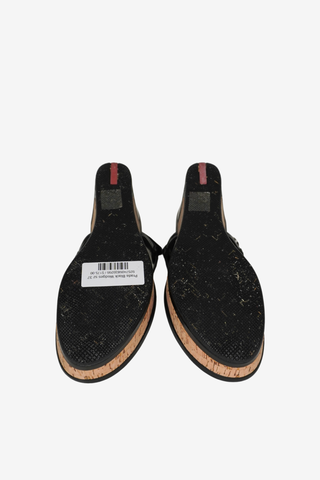 Prada Black Wedges sz 37