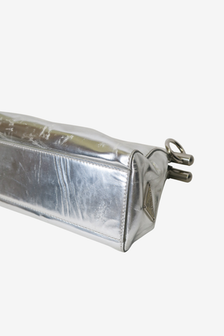 Prada Spazzolato Metallic Clutch - Designer Handbags at The Find Luxury Resale - Vancouver, Canada