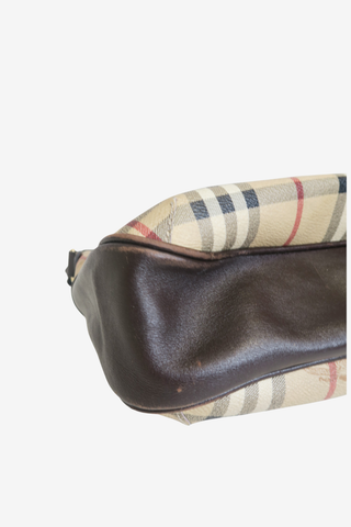 Burberry Haymarket Check Buckle Shoulder Bag - Designer Handbags at The Find Luxury Resale - Vancouver, Canada