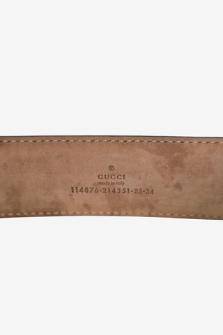 Gucci Monogram Black Belt sz 85 - Designer belt at The Find Luxury Resale - Vancouver, Canada