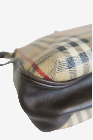 Burberry Haymarket Check Buckle Shoulder Bag - Designer Handbags at The Find Luxury Resale - Vancouver, Canada