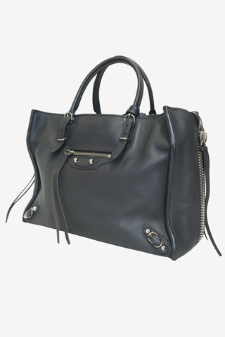 Balenciaga Papier Grey Leather Bag - Designer Handbags at The Find Luxury Resale - Vancouver, Canada