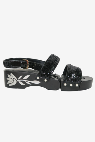 Chanel Sequin Sandals sz 38 - Designer sandals at The Find Luxury Resale - Vancouver, Canada