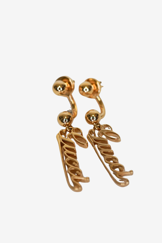 Gucci Script Pendant Earrings