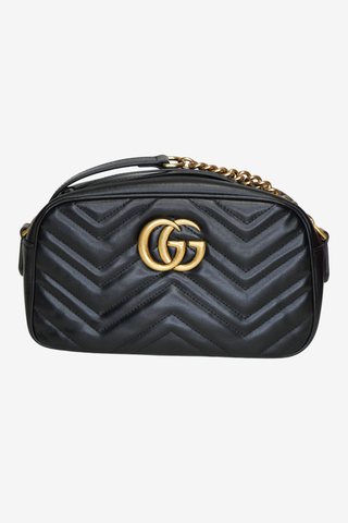 Gucci GG Marmont Medium Camera Bag Black - Designer Handbags at The Find Luxury Resale - Vancouver, Canada