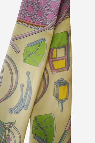 Hermes Yellow/pink Twilly