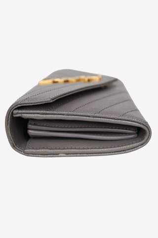 Saint Laurent Dark Grey Wallet - Designer Handbags at The Find Luxury Resale - Vancouver, Canada