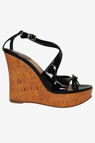 Christian Dior Wedge Sandals sz 37.5