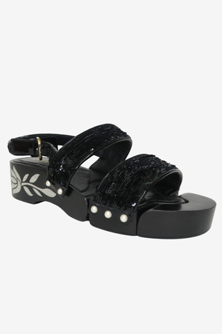 Chanel Sequin Sandals sz 38 - Designer sandals at The Find Luxury Resale - Vancouver, Canada