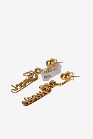 Gucci Script Pendant Earrings