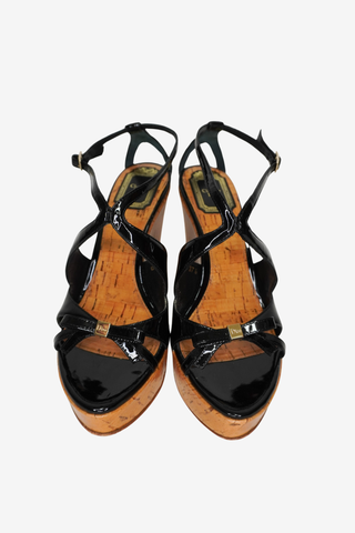 Christian Dior Wedge Sandals sz 37.5