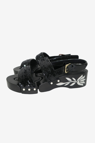 Chanel Sequin Sandals sz 38 - Designer sandals at The Find Luxury Resale - Vancouver, Canada