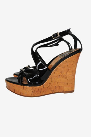 Christian Dior Wedge Sandals sz 37.5