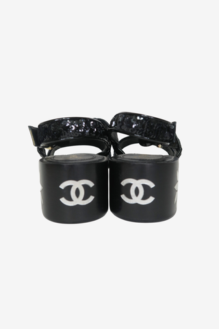 Chanel Sequin Sandals sz 38 - Designer sandals at The Find Luxury Resale - Vancouver, Canada