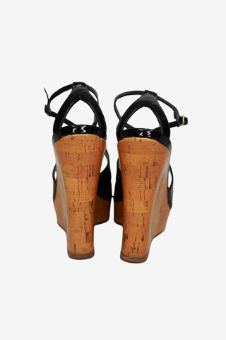 Christian Dior Wedge Sandals sz 37.5