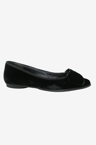 Chanel Velvet Flats sz 35.5