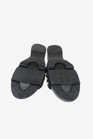 Chanel Sequin Sandals sz 38 - Designer sandals at The Find Luxury Resale - Vancouver, Canada