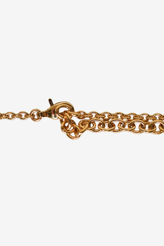 Gucci Faux Pearl & Enamel Pendant Necklace