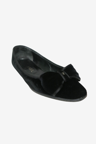Chanel Velvet Flats sz 35.5