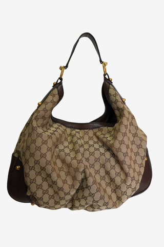 Gucci GG Canvas Jockey Large Hobo