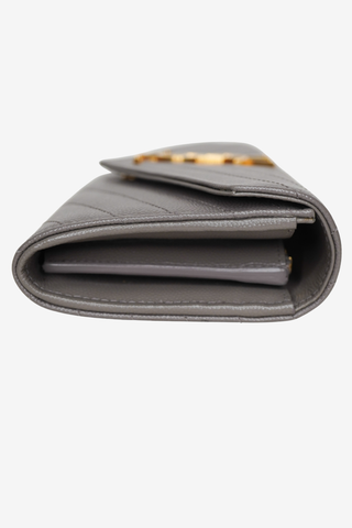 Saint Laurent Dark Grey Wallet - Designer Handbags at The Find Luxury Resale - Vancouver, Canada