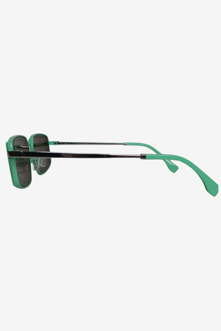 Fendi Green Metal Frame Sunglasses - Designer sunglasses at The Find Luxury Resale - Vancouver, Canada