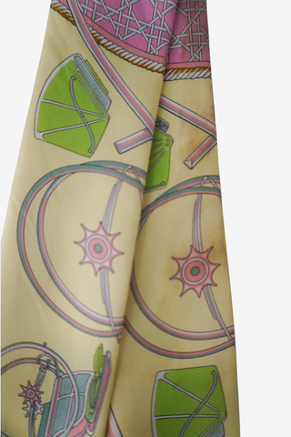 Hermes Yellow/pink Twilly
