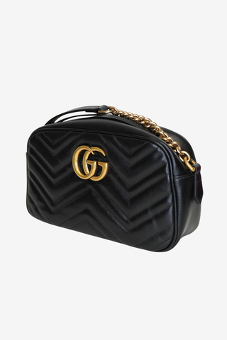 Gucci GG Marmont Medium Camera Bag Black - Designer Handbags at The Find Luxury Resale - Vancouver, Canada
