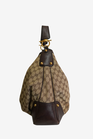 Gucci GG Canvas Jockey Large Hobo