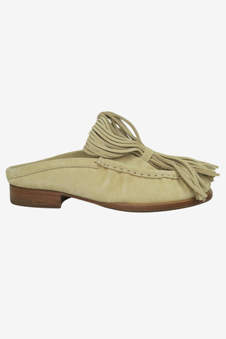 Dries Van Noten Suede Mules sz 36.5 - Designer Flats at The Find Luxury Resale - Vancouver, Canada