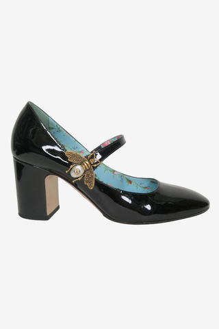 Gucci Bee Mary-Jane Pumps Sz 36.5