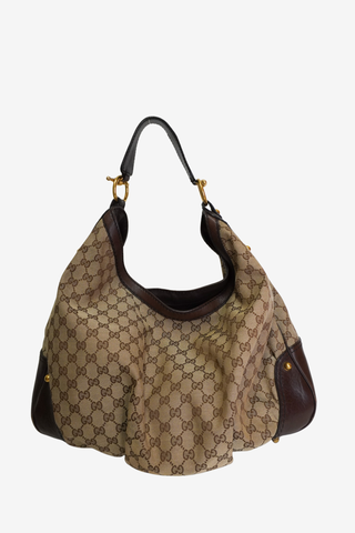 Gucci GG Canvas Jockey Large Hobo