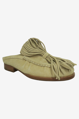Dries Van Noten Suede Mules sz 36.5 - Designer Flats at The Find Luxury Resale - Vancouver, Canada