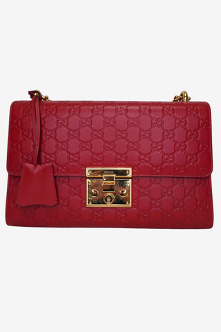 Gucci Red Medium Padlock Bag