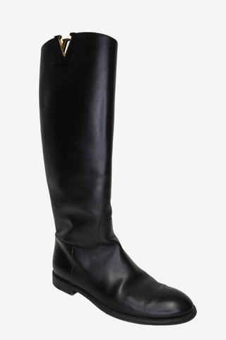 Louis Vuitton LV Monogram Leather Boots sz 38.5