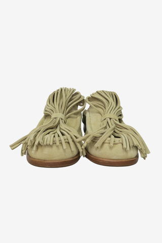 Dries Van Noten Suede Mules sz 36.5 - Designer Flats at The Find Luxury Resale - Vancouver, Canada