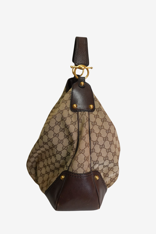 Gucci GG Canvas Jockey Large Hobo