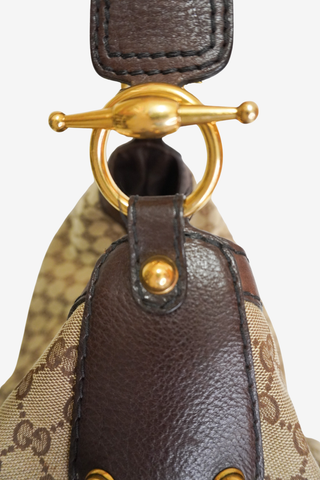 Gucci GG Canvas Jockey Large Hobo