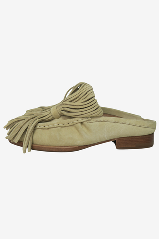 Dries Van Noten Suede Mules sz 36.5 - Designer Flats at The Find Luxury Resale - Vancouver, Canada