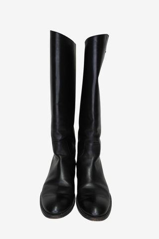 Louis Vuitton LV Monogram Leather Boots sz 38.5