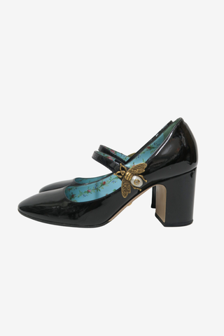 Gucci Bee Mary-Jane Pumps Sz 36.5