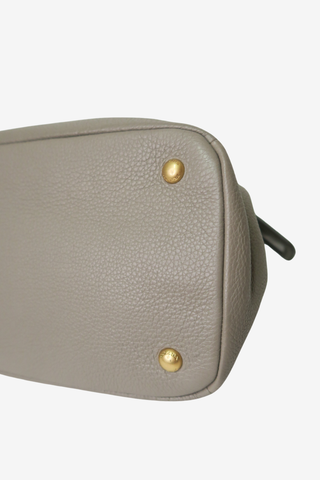 Prada Grey Vitello Daino Leather Bag - Designer handbag at The Find Luxury Resale - Vancouver, Canada