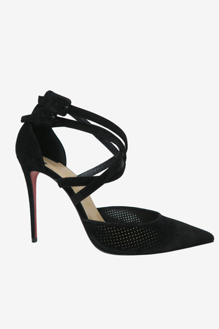 Christian Louboutin Suede Pumos sz 39 - Designer heels at The Find Luxury Resale - Vancouver, Canada