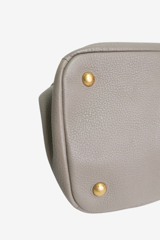 Prada Grey Vitello Daino Leather Bag - Designer handbag at The Find Luxury Resale - Vancouver, Canada