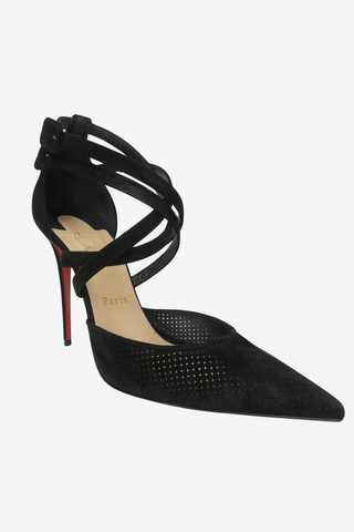 Christian Louboutin Suede Pumos sz 39 - Designer heels at The Find Luxury Resale - Vancouver, Canada