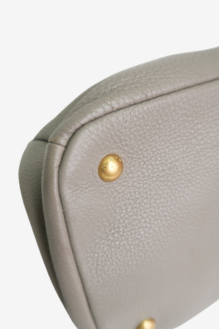Prada Grey Vitello Daino Leather Bag - Designer handbag at The Find Luxury Resale - Vancouver, Canada